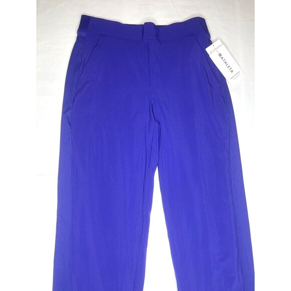Athleta Brooklyn Lined Pant Womens Purple Ribbed Waist Size 8 - Picture 11 of 16
